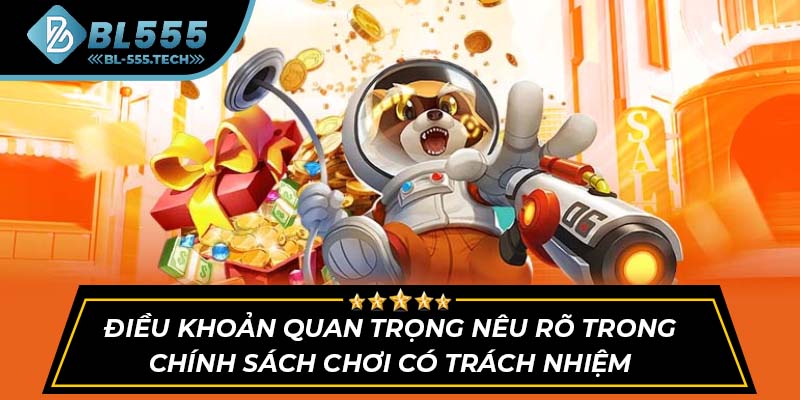 Điều khoản quan trọng nêu rõ trong chính sách chơi có trách nhiệm